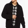 Faux Shearling Button-Up Jacket