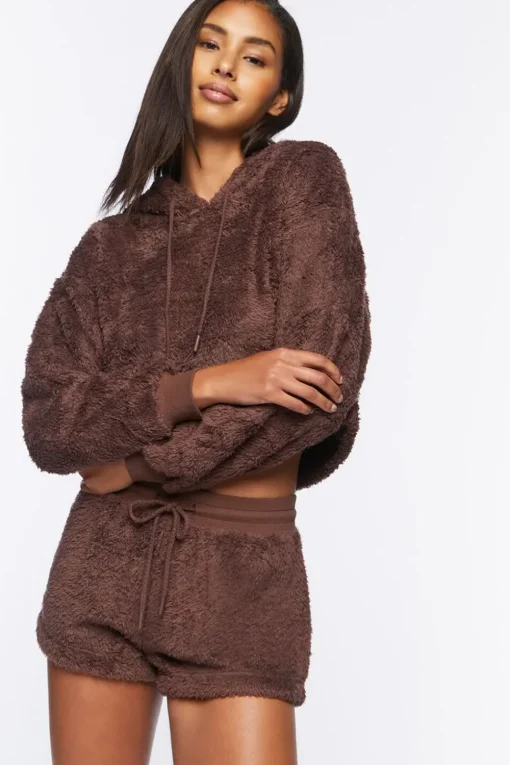 Faux Shearling Lounge Shorts