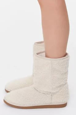 Faux Shearling Slip-On Booties