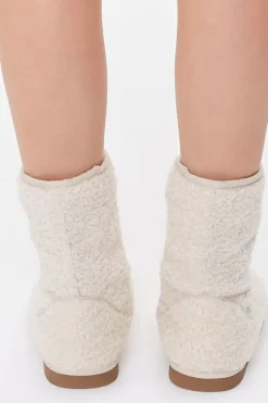 Faux Shearling Slip-On Booties