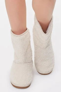 Faux Shearling Slip-On Booties