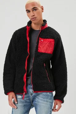 Faux Shearling Zip-Up Jacket