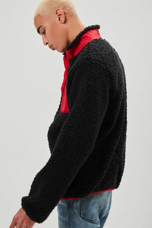 Faux Shearling Zip-Up Jacket