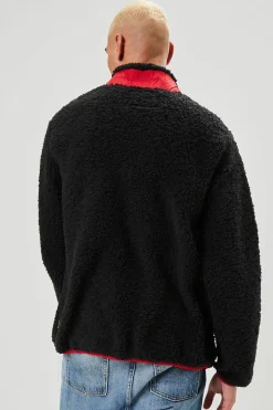 Faux Shearling Zip-Up Jacket
