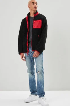 Faux Shearling Zip-Up Jacket