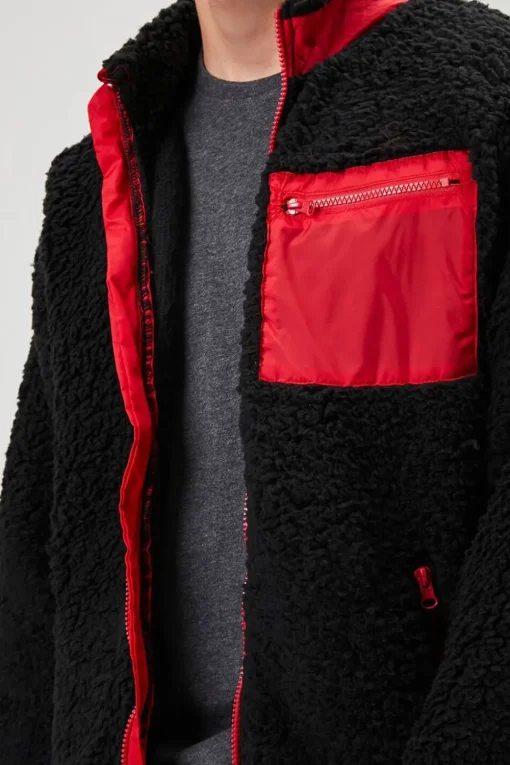 Faux Shearling Zip-Up Jacket