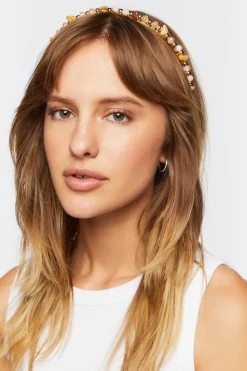 Faux Stone Beaded Headband