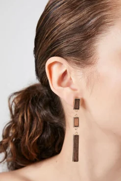 Faux Stone Drop Earrings