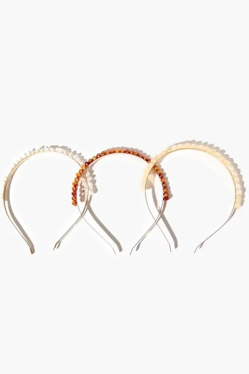Faux Stone Headband Set - 3 Pack