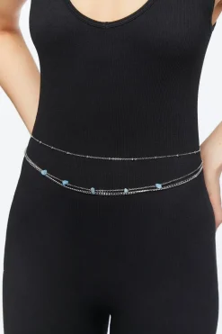 Faux Stone Layered Belly Chain