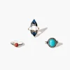 Faux Stone Ring Set