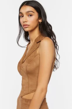 Faux Suede Crop Top