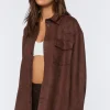 Faux Suede Dolphin-Hem Shacket
