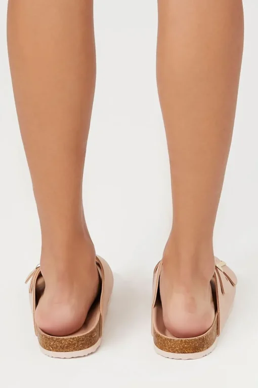 Faux Suede Dual Buckle Sandals