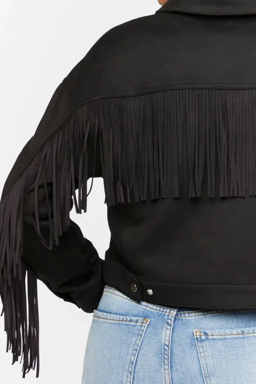 Faux Suede Fringe Jacket
