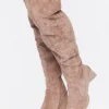Faux Suede Over-The-Knee Boots