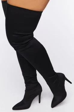 Faux Suede Over-The-Knee Boots (Wide)
