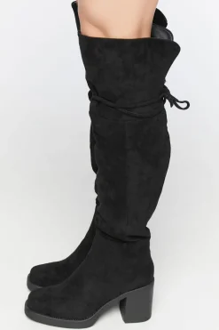 Faux Suede Over-The-Knee Boots