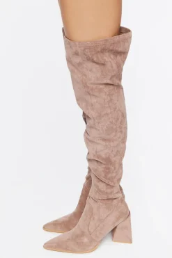 Faux Suede Over-The-Knee Boots