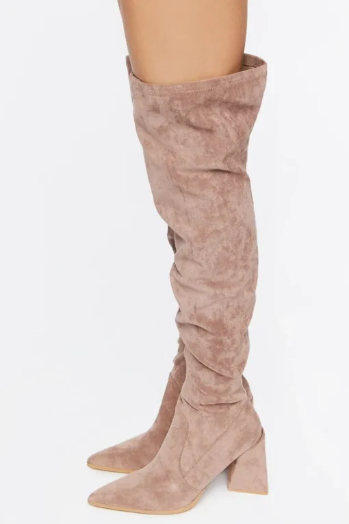 Faux Suede Over-The-Knee Boots