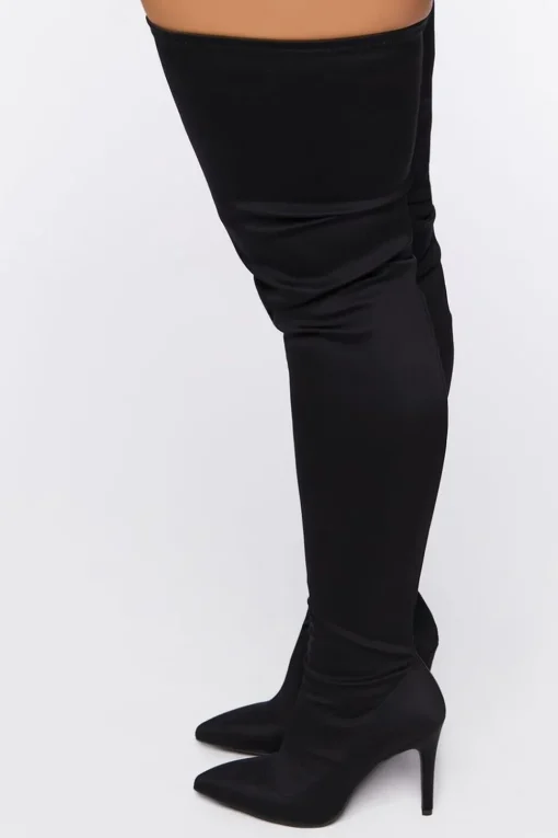 Faux Suede Over-The-Knee Boots (Wide)