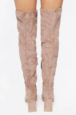 Faux Suede Over-The-Knee Boots
