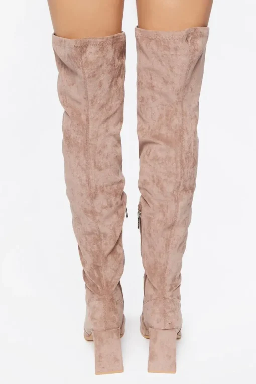 Faux Suede Over-The-Knee Boots