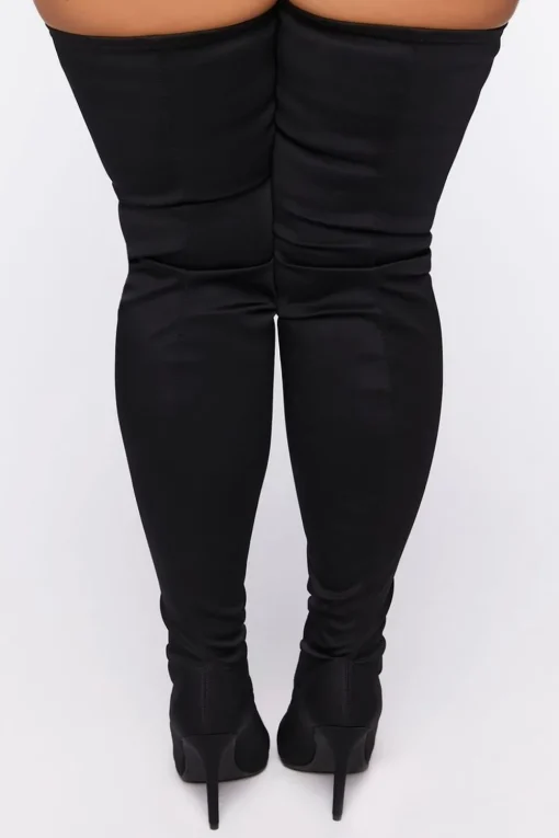 Faux Suede Over-The-Knee Boots (Wide)