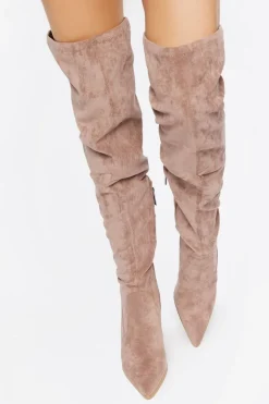 Faux Suede Over-The-Knee Boots