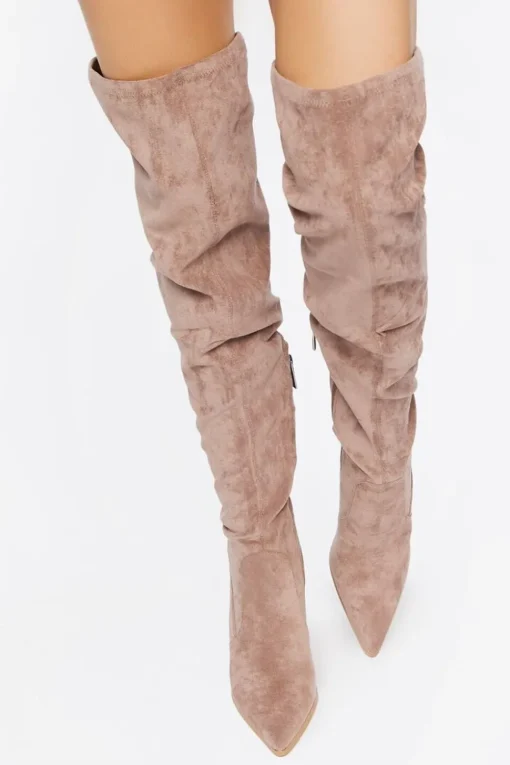 Faux Suede Over-The-Knee Boots