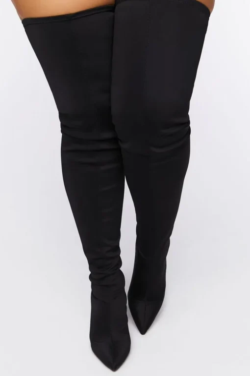 Faux Suede Over-The-Knee Boots (Wide)