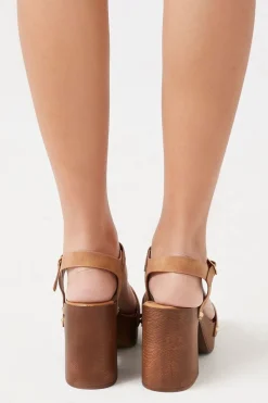 Faux Suede Platform Block Heels