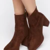 Faux Suede Platform Booties
