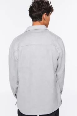 Faux Suede Pocket Shirt