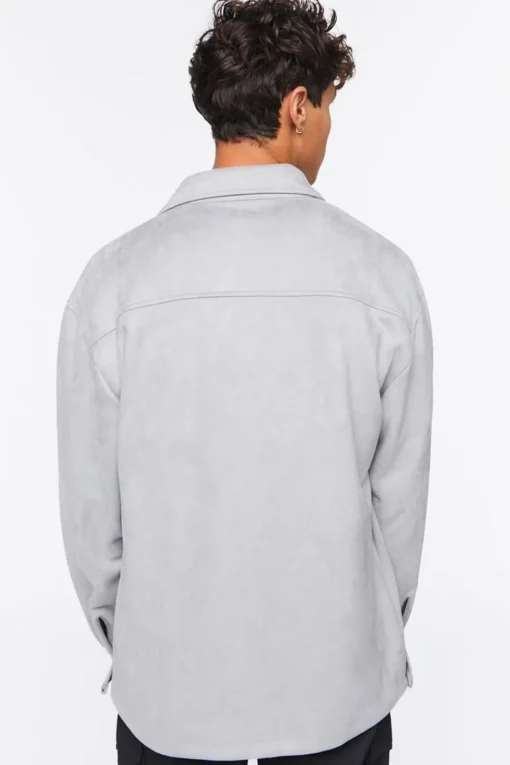 Faux Suede Pocket Shirt
