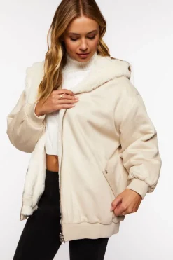 Faux Suede Zip-Up Jacket