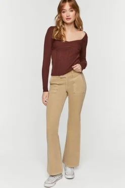 Fitted Cable Knit Sweater