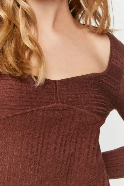 Fitted Cable Knit Sweater