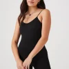Fitted Rib-Knit Cami Romper