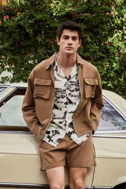 Flap Pocket Bomber Jacket
