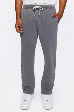 Fleece Button-Hem Joggers