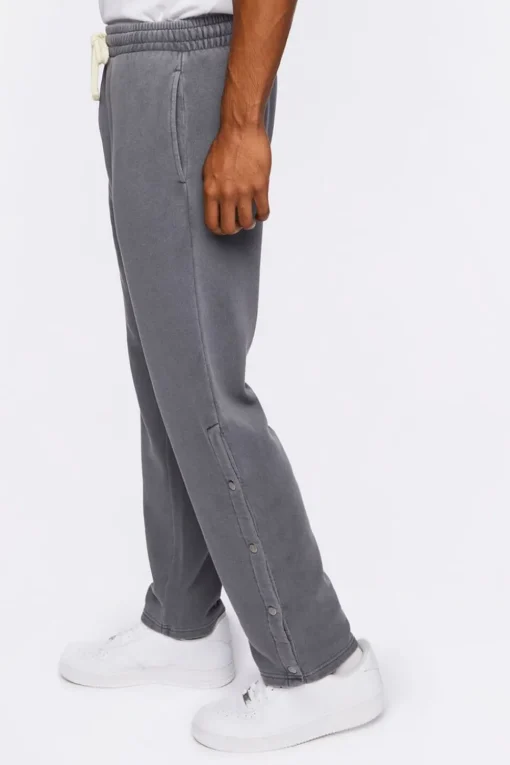 Fleece Button-Hem Joggers