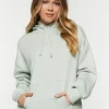 Fleece Knotted Drawstring Hoodie