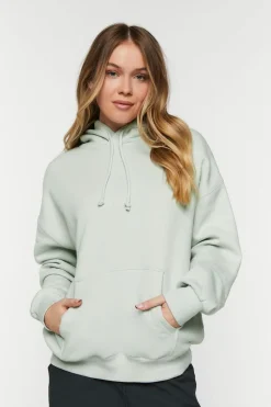 Fleece Knotted Drawstring Hoodie