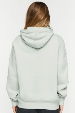 Fleece Knotted Drawstring Hoodie