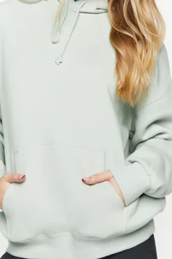 Fleece Knotted Drawstring Hoodie