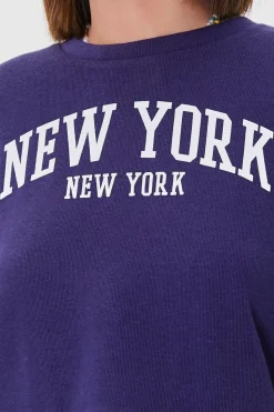 Fleece New York Graphic Pullover