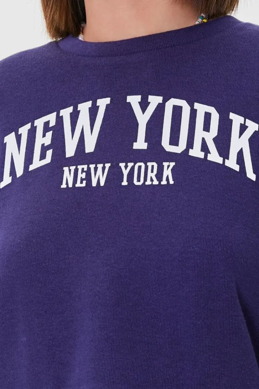 Fleece New York Graphic Pullover