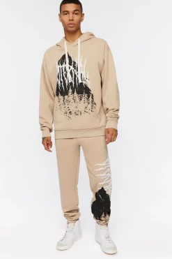 Fleece Wolf Graphic Joggers