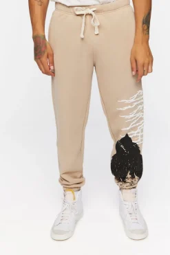 Fleece Wolf Graphic Joggers